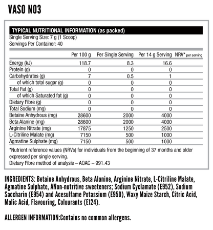 Nutritech Vaso-No3 Pre-Workout